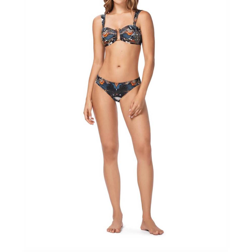 NEW OLA AZUL phillip luxe bikini top in black
